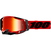 100% RACECRAFT 2 GOGGLE RED MIRROR RED LENS