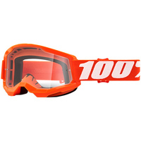 100% Strata 2 Goggle Orange Clear Lens