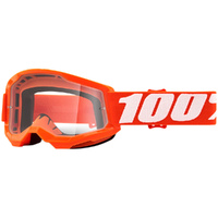 100% Strata 2 Youth Goggle Orange Clear Lens