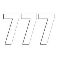 Blackbird Numbers Four Series 3PK 8x5cm White 7 Product thumb image 1