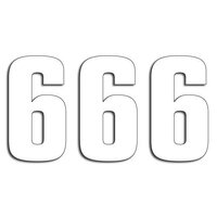Blackbird Numbers TWO Series 3PK 16x7.5cm White 6