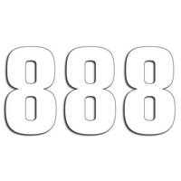Blackbird Numbers TWO Series 3PK 16x7.5cm White 8