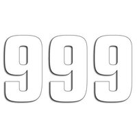 Blackbird Numbers TWO Series 3PK 16x7.5cm White 9