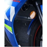 R&G Radiator AND Downpipe Guard  (ONE PIECE) SUZ GSX250R '17- (COLOUR:DARK BLUE) Product thumb image 1