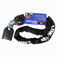 LOK-UP Padlock & Chain Combo Black