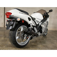 M4 Dual Black RETRO-DRAG SLIP-ONS Hayabusa 1999-2007
