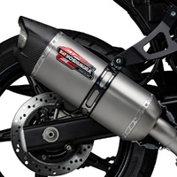 SV650 17-24/SV650X 2019-2024 AT2 Stainless Slip-On Exhaust, w/ Stainless Muffler