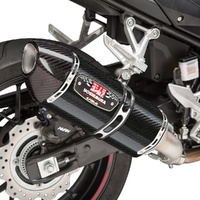 CBR500R 2016-2025 R-77 Stainless Slip-On Exhaust, w/ Carbon Fiber Muffler